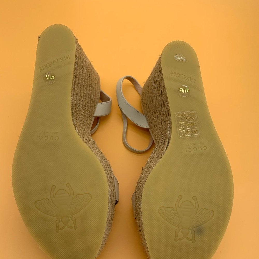 Gucci Lifford Double G Logo Espadrilles Sandals size 41.5 - Picture 14 of 16